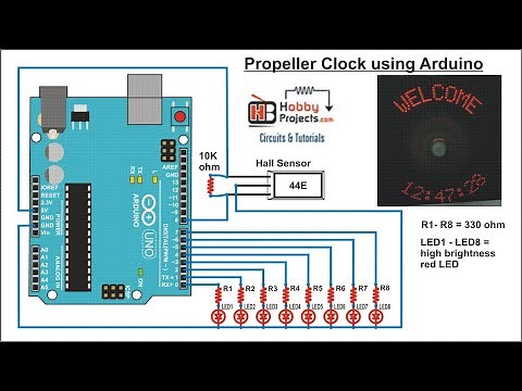 How to make propeller clock using Arduino uno