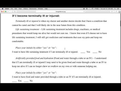 How to Write a Living Will Document