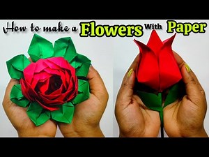 Paper flowers || flower making with paper | how to make | how to make a flower with paper