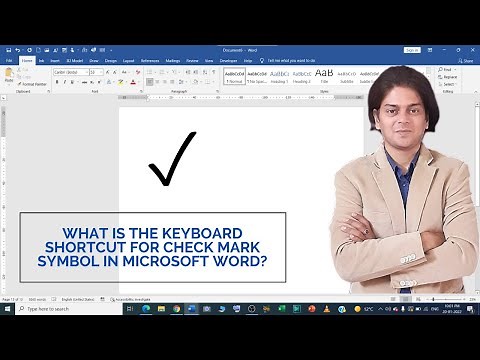 What is the keyboard shortcut for check mark symbol in Microsoft word?