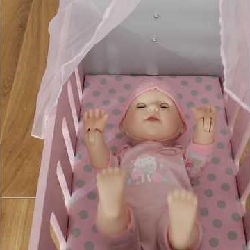 Tiny Treasure Dolls Wooden Cot Unboxing | Beautiful New Baby Dolls Bed for Baby Annabell
