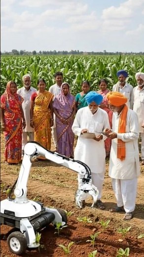 "Modern Farming Innovation: Farmers Using AI Robot Technology in Agriculture"