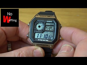 How to Turn ON / OFF Hourly Chime on Casio Royale Watch AE1200WH - Beginners guide