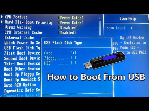 How to Boot From USB | Install Windows from a USB Flash Drive | Change the BIOS boot order