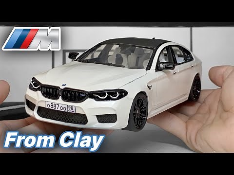 BMW M5 f90 building car from plasticine clay