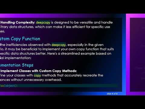 Understanding Python's deepcopy Memory Usage: A Guide to Efficient Deep Copying