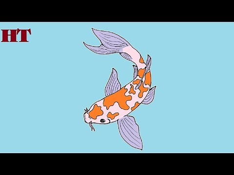 How to draw a koi fish step by step | Fish drawing easy