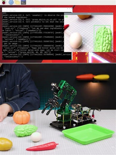 🤖 This robotic arm has given my Raspberry Pi 5 a "brain" and "eyes"! #robotics #arm #raspberrypi