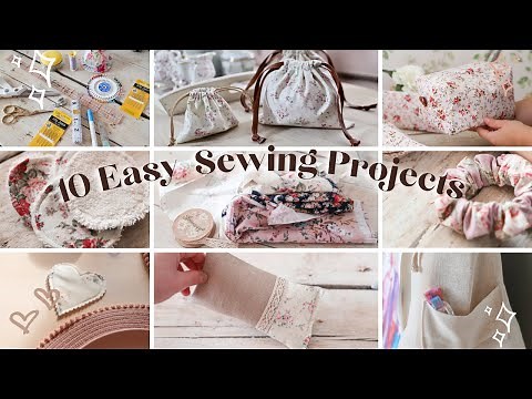 10 Easy Sewing projects, Scrap Fabric Ideas, Craft Compilation Video