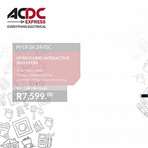 Save up to 30% on selected hybrid grid-interactive inverters! With options ranging from 1kW to 5kW, we have an option for multiple usage scenarios and budgets. Visit your local ACDC Express store now to take advantage of our electrifying specials, while stocks last. #ACDCExpress #YouveGotThePower #EverythingElectrical #GridInteractiveInverters | ACDC Express
