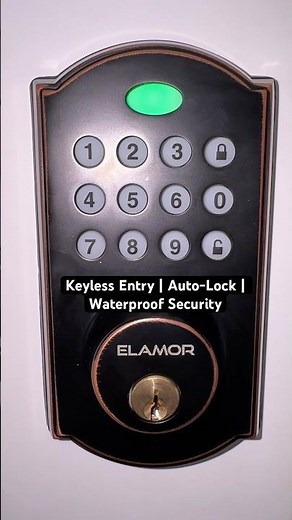 ELAMOR M19 ORB Keyless Entry Door Lock | Auto-Lock, IP54 Waterproof & Easy Installation