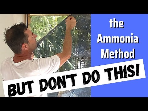 Does ammonia remove tint film from house windows