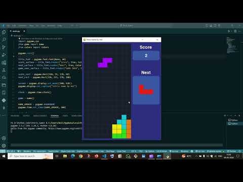 Tetris Game with Python | Pygame | Easy for Beginners