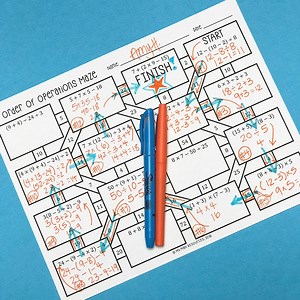 My Math Resources - Order of Operations Maze (5.OA.A.1)