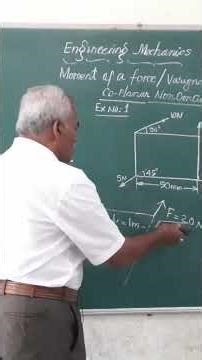 coplanar non concurrent forces/ Engineering mechanics/ moment of a force