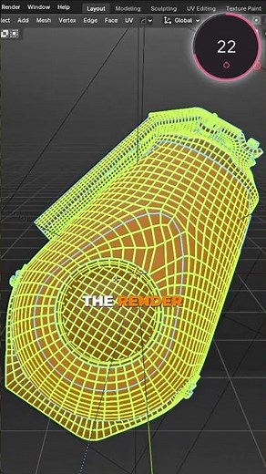 How to Render Wireframe 3d model Topology in Blender – Quick and Easy Tutorial 🎥✨