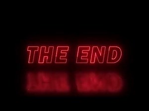 "THE END" Red Neon Outro Animation | 4K Cinematic Text Reveal | Video Ending Motion Graphic