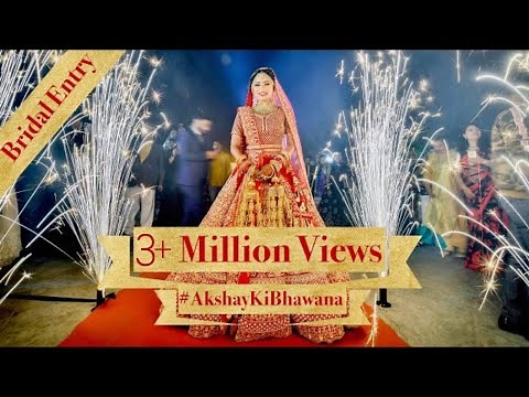 BEST BRIDAL ENTRY EVER | BRIDE GOALS | DIN SHAGNA DA | AKSHAY KI BHAWANA| VISH N WED