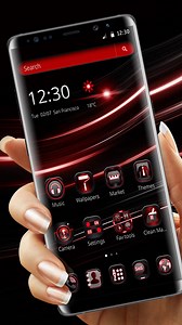 1.2M views · 3.9K reactions | Just swipe your screen, the cool thing never stops. Have the Dark Red Theme for your phone ! | CM Launcher | Facebook