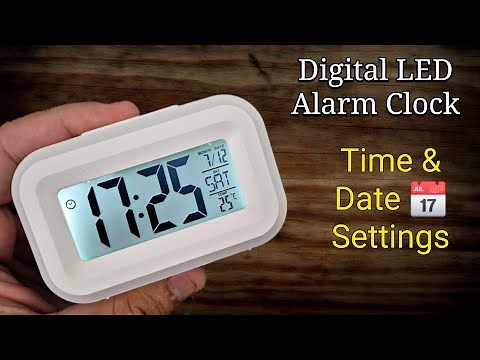 Digital Clock Time & Date Settings | How To Set Digital Clock with Alarm & Temperature