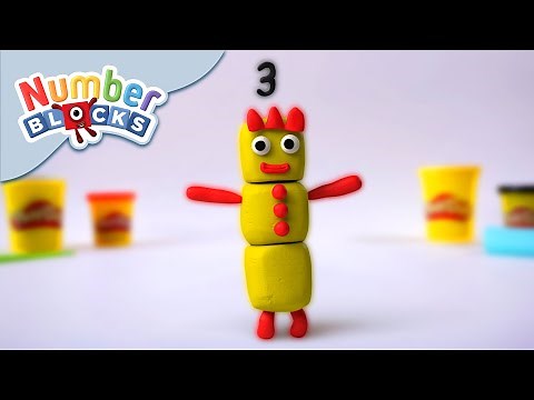 ‪@Numberblocks‬- Number Three | Play-Doh