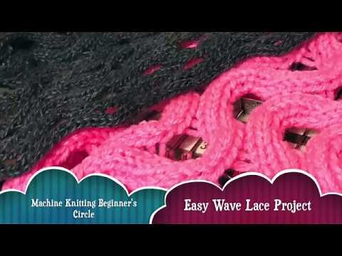 Easy Wavy Lace Machine Knitting Pattern - Beginner Friendly