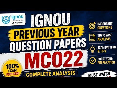 IGNOU mco22 previous year question papers! IGNOU mco22 important questions