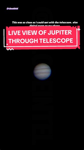 Live View of Jupiter Through a Telescope