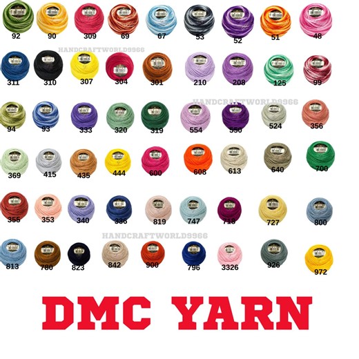 DMC Perle Cotton Thread, Size No:,8, Mercerized Crochet Floss - Etsy UK