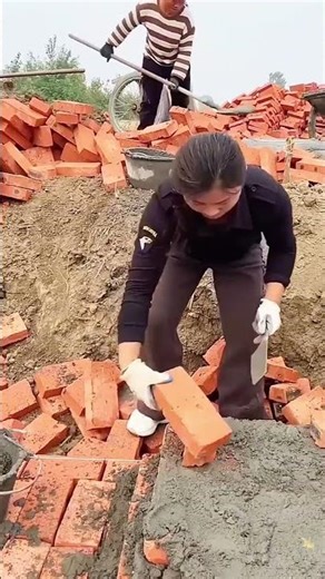 Brick masonry process for the house door pillar