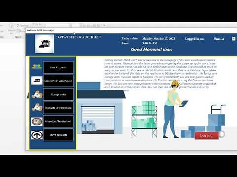Warehouse Inventory Management System in MS Access | Store products in multiple locations