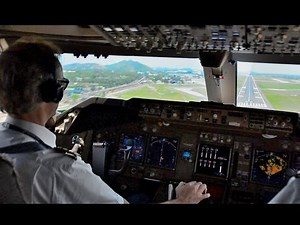 KLM Martinair 747-400F - Landing Madras, India - Cockpit View