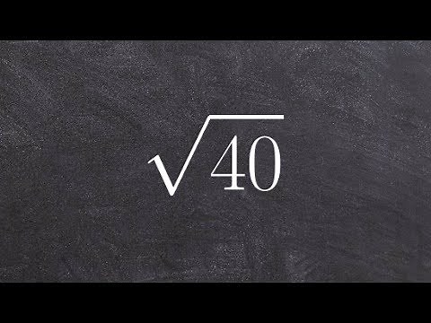 Using Square Numbers to Simplify Radicals, Root(40)
