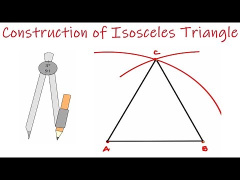 Construction of Isosceles Triangle - 3 Easy and Fast Steps.