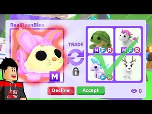 I Traded NEW Mega Neon Bunny Swirl for THIS.. 🐇 (Adopt Me)