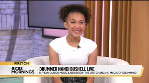 68K views · 1.7K reactions | 14-year-old drumming superstar Nandi Bushell hopes her new book, “The Life-Changing Magic of Drumming,” inspires people to start playing an instrument — and to ask for what they want: “You never know where it can take you.” | CBS Mornings | Facebook