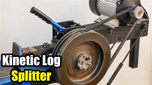 DIY Kinetic Wood Splitter: Fast & Powerful 0.7 Sec Cycle with Simple Build Materials!