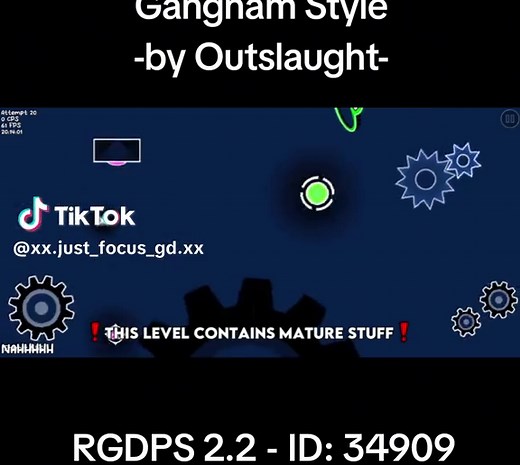 Gangnam Style Geometry Dash Gameplay - RGDPS 2.2