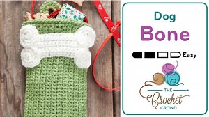 Crochet Dog Bone Applique Pattern   Tutorial