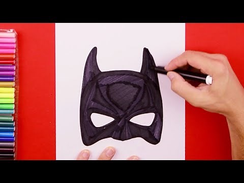 How to draw Batman face mask