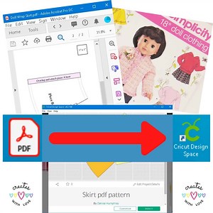 How to Upload PDF Sewing Patterns to Cricut Design Space - Creates with Love