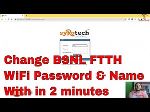 how to ftth wifi password & name change | change syrotec wifi password | change router wifi password