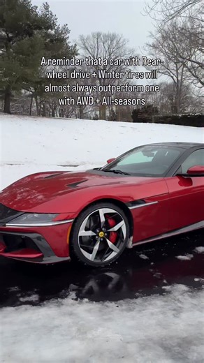 Miller Motorcars on Instagram: "It does NOT matter whether you have All-Wheel Drive, Rear-Wheel Drive, or Front-Wheel Drive. The single most important factor when it comes to safe driving in cold, snowy, and icy conditions is the type of tire you are using. Why is that? The short and simple answer is that soft rubber has more friction, and more friction means more grip. Winter tires use a certain rubber compound that is their softest in colder temperatures, typically around 30-40 degrees. All-Se