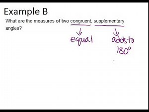 Supplementary Angles Examples ( Video ) | Geometry