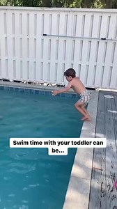 Swim time with your toddler doesn’t have to be stressful! ISR lessons can empower your child to swim and float independently, making swim time together enjoyable (and safe!) for the whole family ❤️ No flotation devices needed 🥰 Learn more at www.infantswim.com! | Infant Swimming Resource