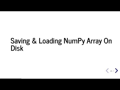 How to Save and Load numpy arrays from Files