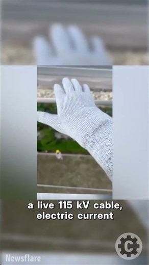 Lineworker Demonstrates High-Voltage Danger During Safety Training ⚡