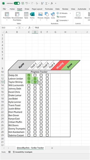 How to create a Dynamic Progress Tracker in Excel! #scribe #excel #spreadsheets #exceltips #excelhacks #workhacks #accounting | LEARN MORE