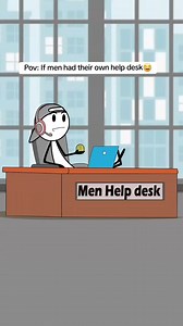 If men had their own help desk. #animation #funnyvideo #comedy #reels #relatable #helpdesk #helpdesksupport #HelpdeskServices #menhelpdesk #pov | Tony Animation