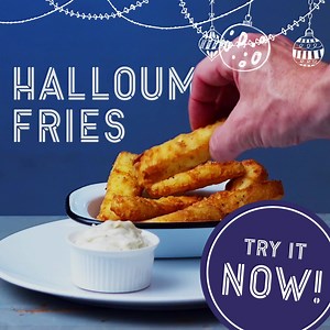 A modern favourite with a touch of festivity. Our halloumi fries are lightly covered in seasoned flour, deep fried until golden, and served with a sage mayonnaise. A gift of a dish. | The Spiral Weave